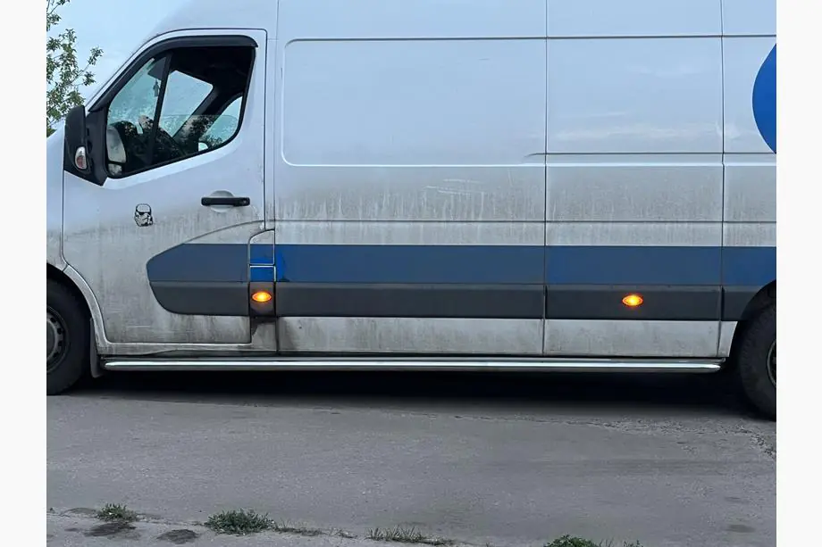 Opel Movano 2010-2021 гг. Боковые Подножки Premium (2 шт., Нержавейка) 60 мм, средняя база Фото 3