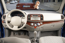 Nissan Micra K12 2003-2010 гг. Накладки на Панель Приборов Дерево фото 1