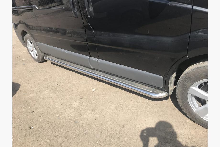 Opel Vivaro 2001–2015 гг. Боковые Подножки Premium (2 шт., Нержавейка) 60 мм, короткая база Фото 3