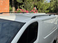 Opel Vivaro 2015-2019 гг. Черные рейлинги Короткая, Чугунные Ножки фото 4