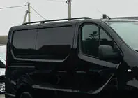 Opel Vivaro 2015-2019 гг. Черные рейлинги Короткая, Чугунные Ножки фото 1