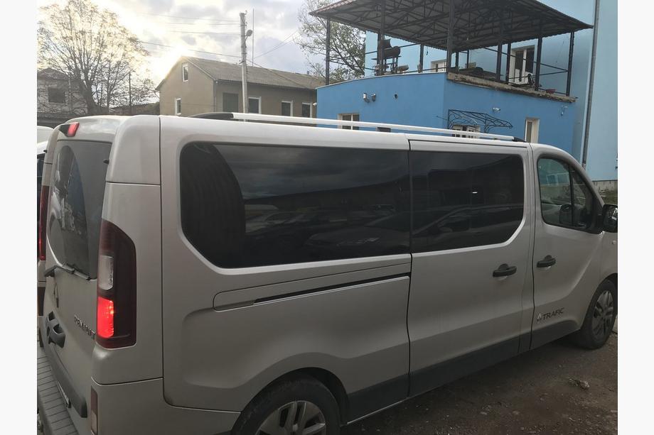 Opel Vivaro 2015-2019 гг. Хромированные Рейлинги Длинные, Чугунные Опоры Фото 5