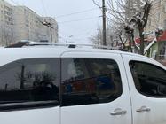 Peugeot Partner Tepee 2008-2018 гг. Хромированные Рейлинги Пластиковые ножки фото 6
