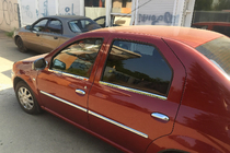 Renault Logan I 2005-2008 гг. Молдинги дверей нержавейка (4 шт.) фото 3