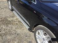 Audi Q7 2015–2026 гг. Боковые Подножки Maya V2 (2 шт., Алюминий) фото 2