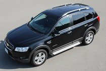 Chevrolet Captiva 2006-2019 гг. Боковые Подножки Maya V2 (2 шт., Алюминий) фото 1