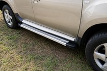 Dacia Duster 2008-2018 гг. Боковые Подножки Maya V2 (2 шт., Алюминий) фото 1