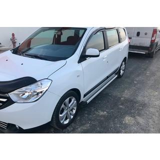 Боковые Подножки Maya V2 (2 шт., Алюминий) Dacia Lodgy 2012-2022 гг. фото 1