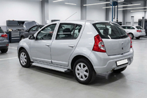 Dacia Sandero 2007-2013 гг. Боковые Подножки Maya V2 (2 шт., Алюминий) фото 1