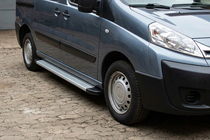 Fiat Scudo 2007-2015 гг. Боковые Подножки Maya V2 (2 шт., Алюминий) фото 1