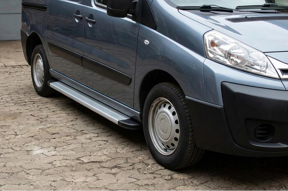 Fiat Scudo 2007-2015 гг. Боковые Подножки Maya V2 (2 шт., Алюминий) Image