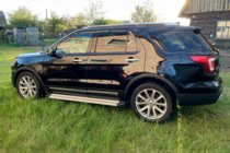 Ford Explorer 2011-2019 гг. Боковые Подножки Maya V2 (2 шт., Алюминий) фото 1