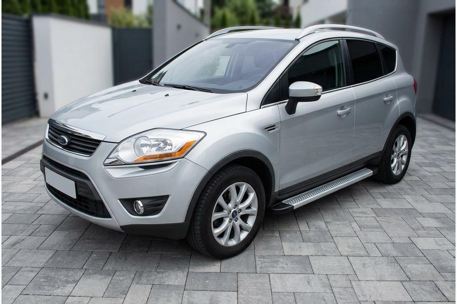 Ford Kuga 2008-2013 гг. Боковые Подножки Maya V2 (2 шт., Алюминий) Image