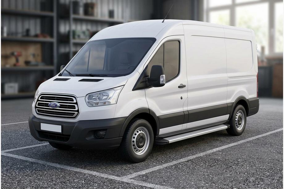 Ford Transit 2014- гг. Боковые Подножки Maya V2 (2 шт., Алюминий) Image