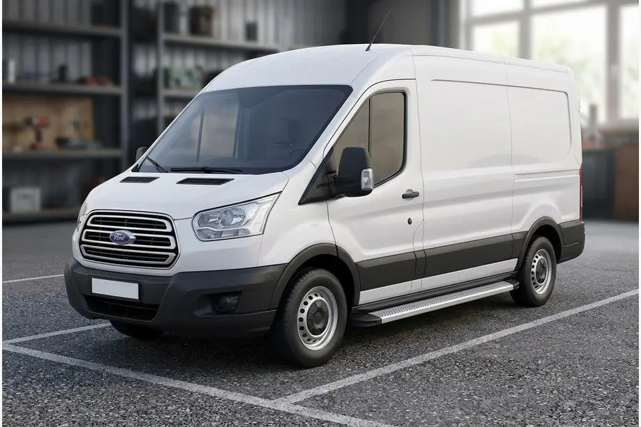 Ford Transit 2014- гг. Боковые Подножки Maya V2 (2 шт., Алюминий) Image