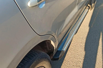 Hyundai Santa Fe 2 2006-2012 гг. Боковые Подножки Maya V2 (2 шт., Алюминий) фото 1