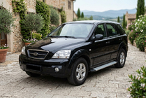 Kia Sorento I BL 2002-2009 гг. Боковые Подножки Maya V2 (2 шт., Алюминий) фото 1