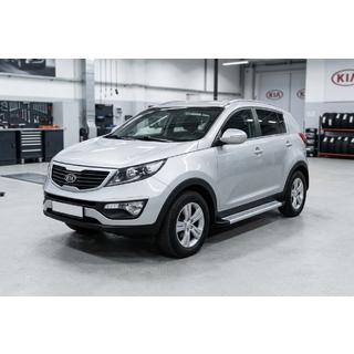 Боковые Подножки Maya V2 (2 шт., Алюминий) Kia Sportage 2010-2015 гг. фото 1