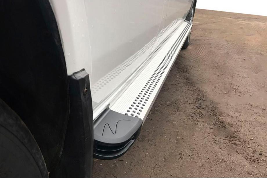 Mercedes Sprinter W901/902/903/904/905 1995–2006 гг. Боковые Подножки Maya V2 (2 шт., Алюминий) Image
