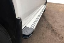 Volkswagen LT 1995-2006 гг. Боковые Подножки Maya V2 (2 шт., Алюминий) фото 1
