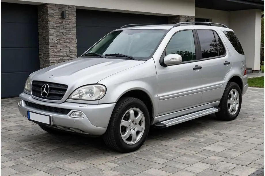 Mercedes ML W163 1997-2005 гг. Боковые Подножки Maya V2 (2 шт., Алюминий) Фото 1