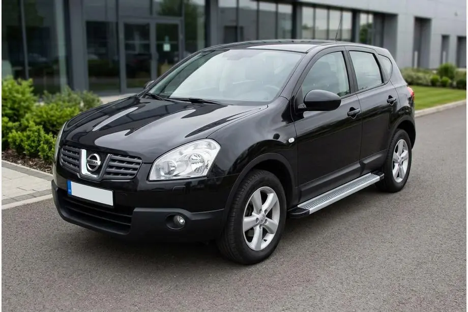 Nissan Qashqai 2007-2010 гг. Боковые Подножки Maya V2 (2 шт., Алюминий) Image