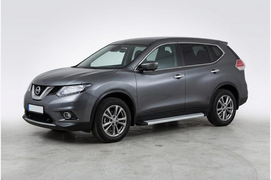 Nissan X-trail T32/Rogue 2014-2021 гг. Боковые Подножки Maya V2 (2 шт., Алюминий) Image