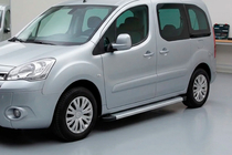 Peugeot Partner Tepee 2008-2018 гг. Боковые Подножки Maya V2 (2 шт., Алюминий) фото 1