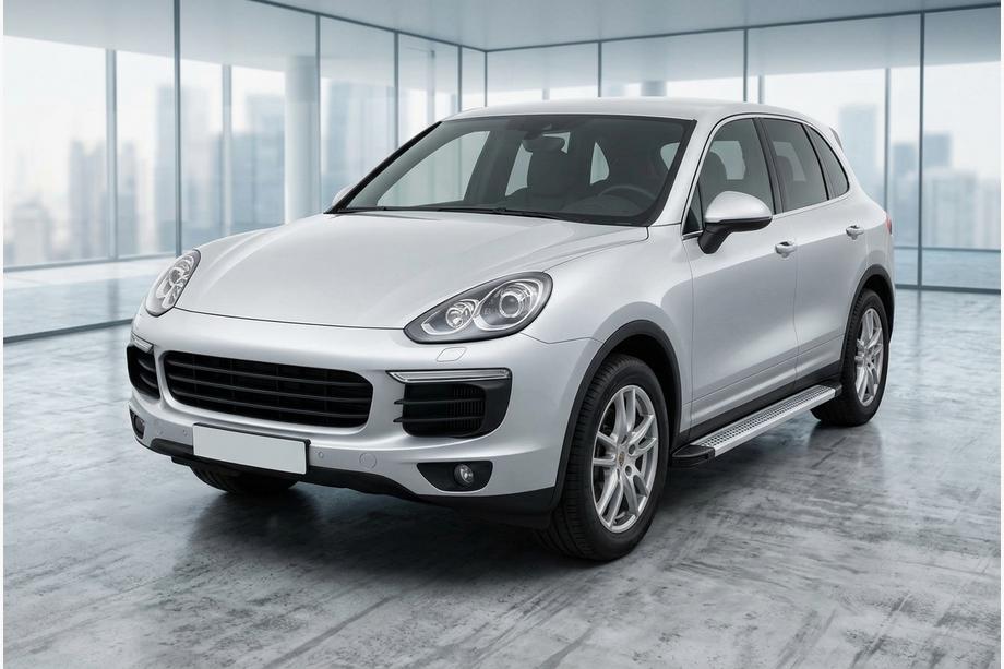 Porsche Cayenne 2010-2017 гг. Боковые Подножки Maya V2 (2 шт., Алюминий) Image
