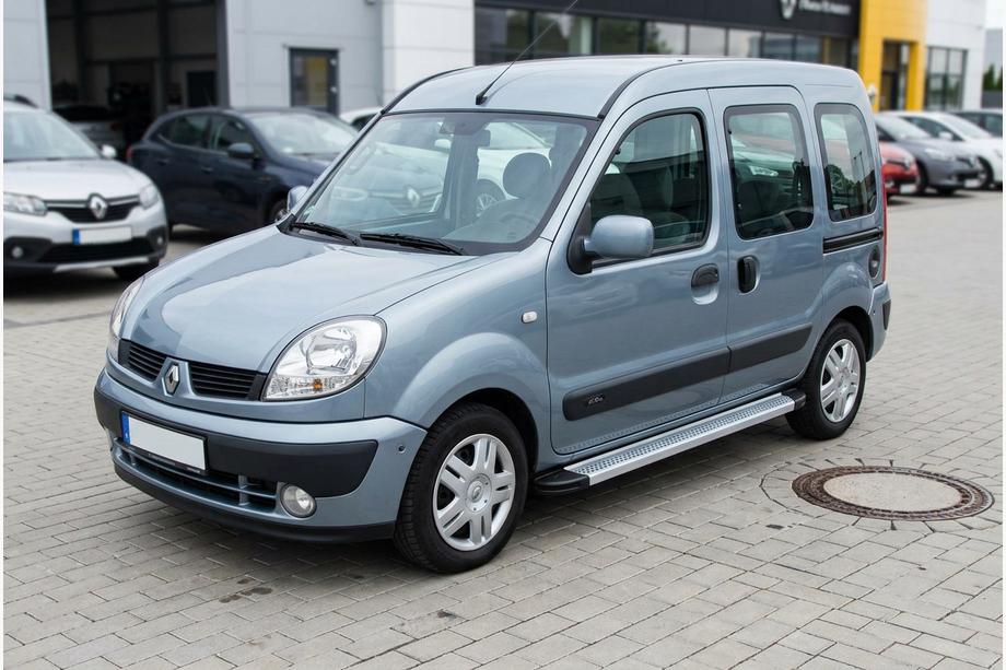 Renault Kangoo 1998-2008 гг. Боковые Подножки Maya V2 (2 шт., Алюминий) Image
