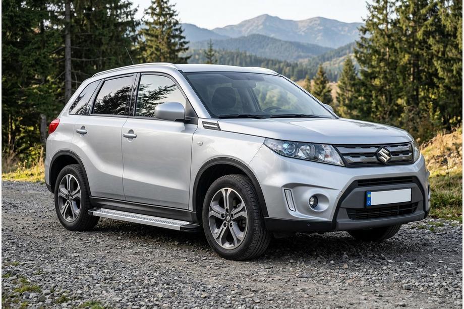 Suzuki Vitara 2015- гг. Боковые Подножки Maya V2 (2 шт., Алюминий) Image