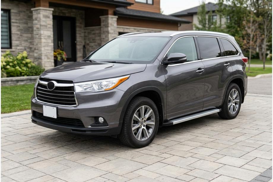 Toyota Highlander 2013-2019 гг. Боковые Подножки Maya V2 (2 шт., Алюминий) Image