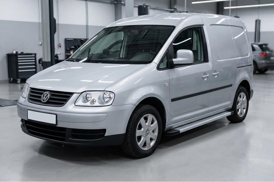 Volkswagen Caddy 2004-2010 гг. Боковые Подножки Maya V2 (2 шт., Алюминий) Макси База Фото 1