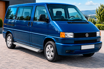 Volkswagen T4 Caravelle/Multivan 1990–2003 гг. Боковые Подножки Maya V2 (2 шт., Алюминий) фото 1