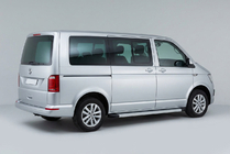 Volkswagen T6 2015-2024 гг. Боковые Подножки Maya V2 (2 шт., Алюминий) фото 1