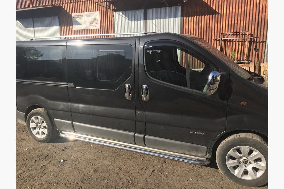 Renault Trafic 2001–2015 гг. Боковые Подножки Premium (2 шт., Нержавейка) 60 мм, короткая база Фото 5