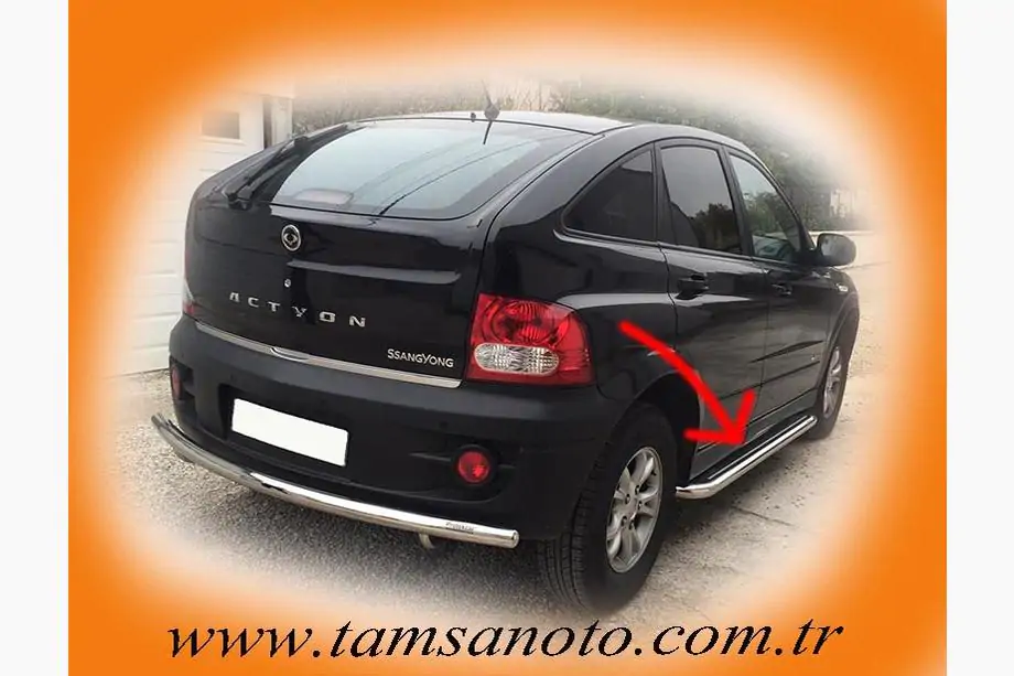SsangYong Action 2005-2018 гг. Боковые Подножки Premium (2 шт., Нержавейка) Image
