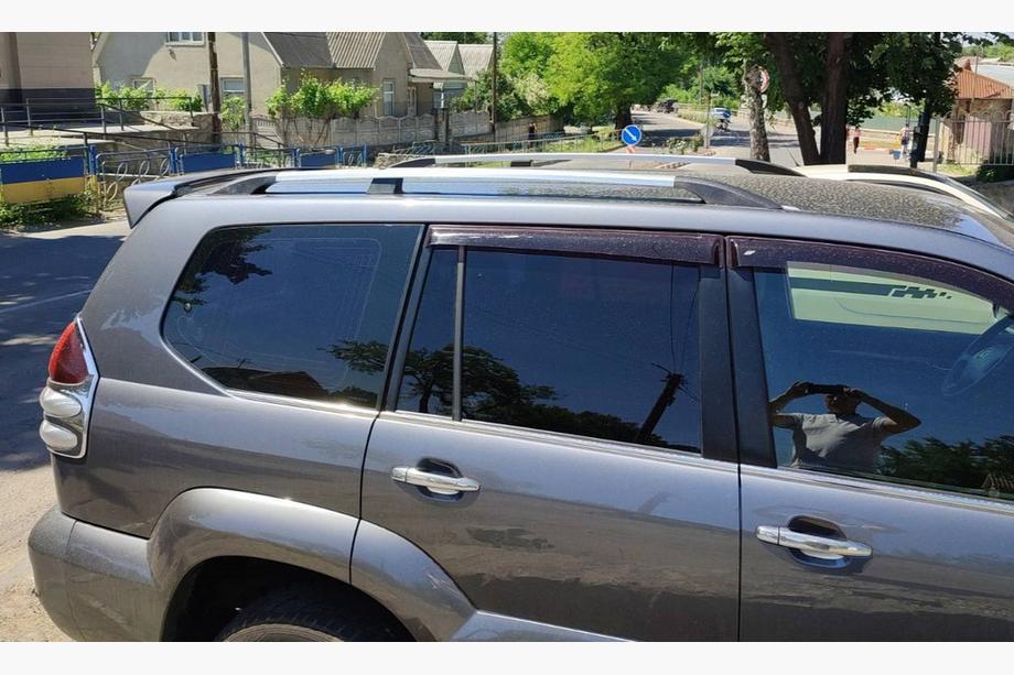 Toyota Land Cruiser Prado 120 2002-2009 гг. Рейлинги Хром турецкие Фото 2