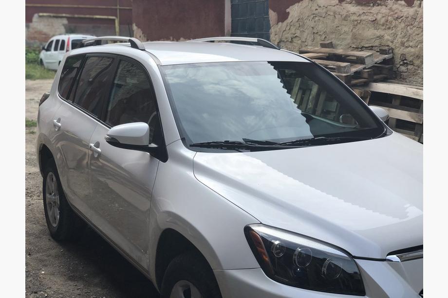 Toyota Rav 4 2006-2013 гг. Рейлинги Хром турецкие Короткая база, пластиковые ножки Фото 5