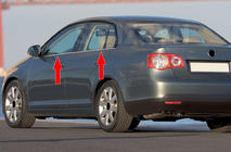 Наружные молдинги окон нержавейка (4 шт) фото 1