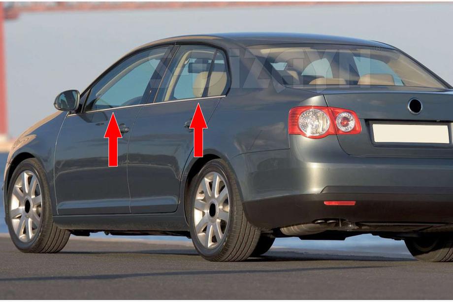 Наружные молдинги окон нержавейка (4 шт) Image