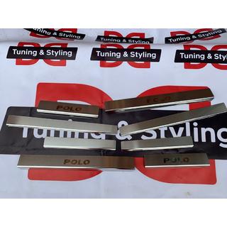 Накладки на Пороги Nataniko (8 шт., Нержавейка) Volkswagen Polo 2010-2017 гг. фото 2