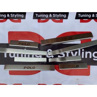 Накладки на Пороги Nataniko (8 шт., Нержавейка) Volkswagen Polo 2010-2017 гг. фото 3