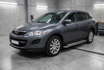 Mazda CX-9 2007-2016 гг. Боковые Подножки Maydos V2 (2 шт., нержавейка) фото 1