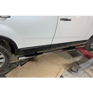 Боковые трубы (2 шт., нержавейка) Kia Sorento II XM 2009-2014 гг. фото 1