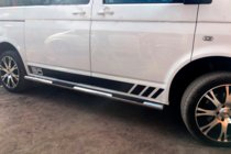 Volkswagen T5 2010-2015 гг. Боковые трубы (2 шт., нержавейка) фото 8