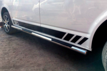 Volkswagen T5 Caravelle 2004-2010 гг. Боковые трубы (2 шт., нержавейка) фото 7