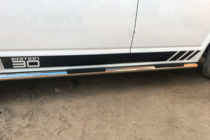 Volkswagen T5 Caravelle 2004-2010 гг. Боковые трубы (2 шт., нержавейка) фото 12