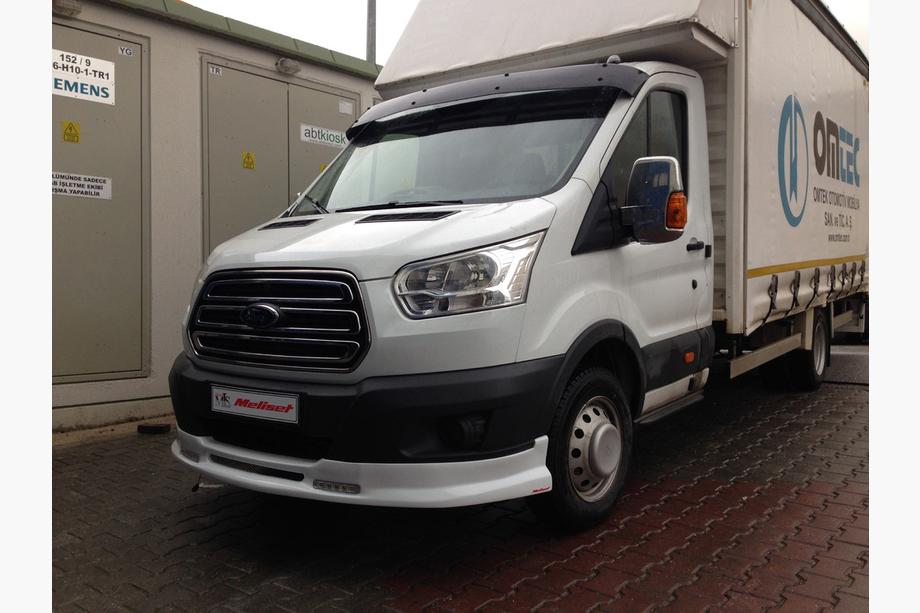 Ford Transit 2014- гг. Накладка на передний бампер Ince (2014-2019, грунт под покраску) Фото 3