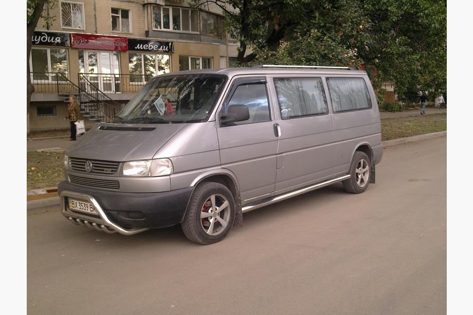 Volkswagen T4 Caravelle/Multivan 1990–2003 гг. Боковые трубы (2 шт., нержавейка) 60мм, Короткая База Фото 2